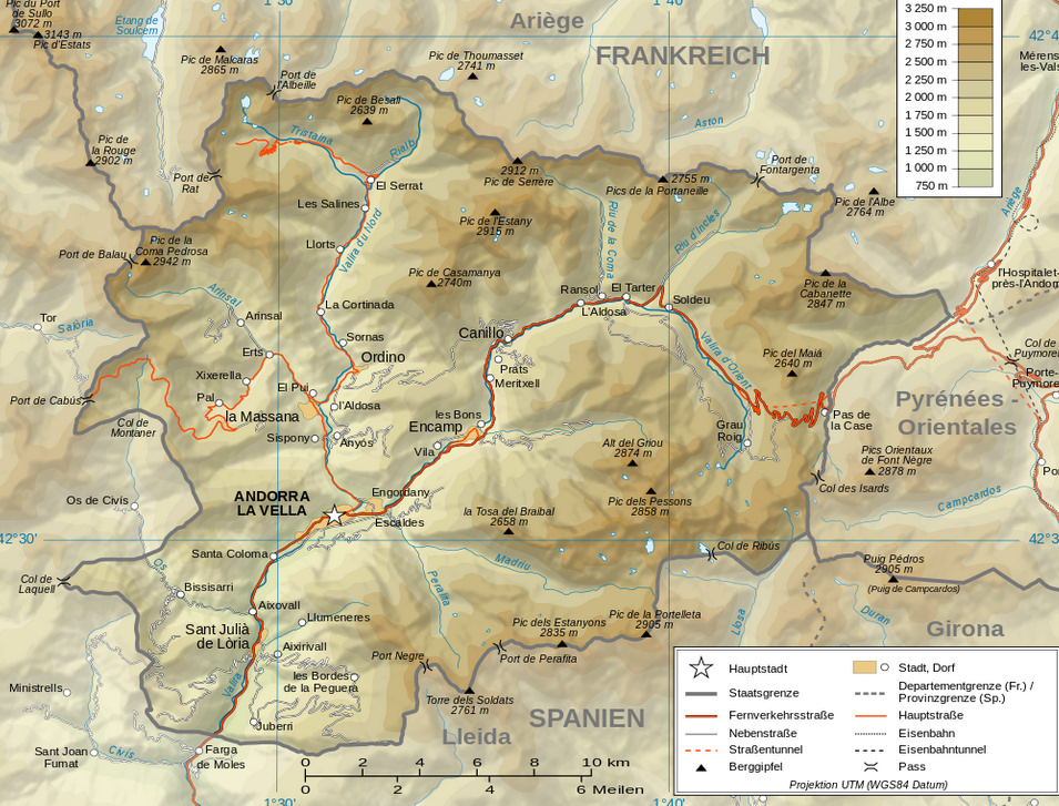 Telefonauskunft Andorra Übersicht