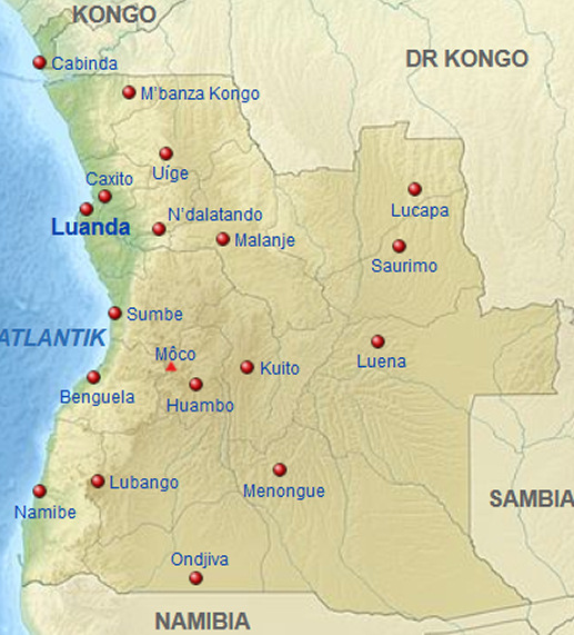 Telefonauskunft Angola Übersicht