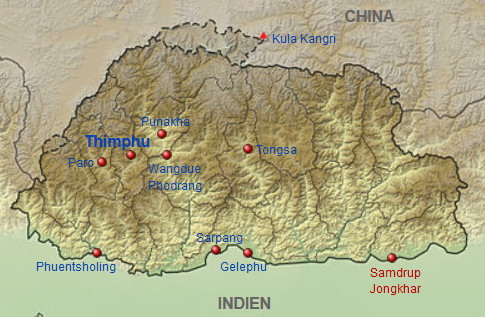 Telefonauskunft Bhutan Übersicht