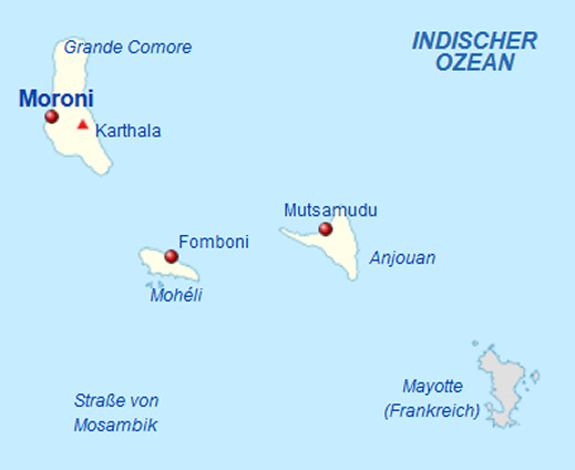 Telefonauskunft Komoren Übersicht