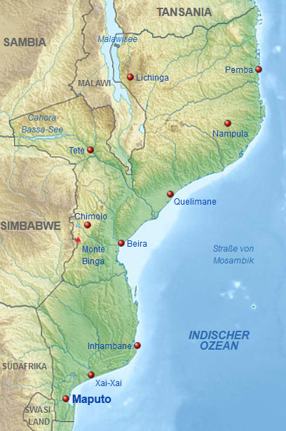 Telefonauskunft Mosambik Übersicht