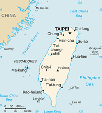 Telefonauskunft Taiwan Übersicht
